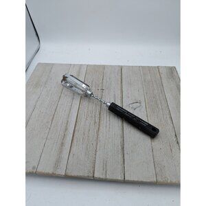 Vintage Spring Whisk Wisk Beater Mixer Metal Black Handle Advertising